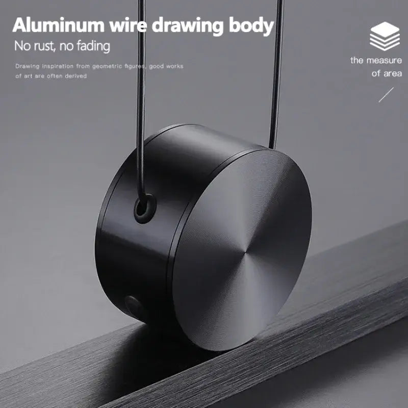 Black cylindrical aluminum body with brushed finish and two hanging wires in decorbites led pendant modern chandelier