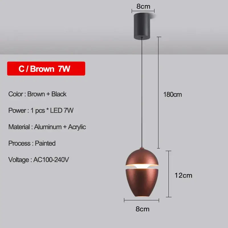 A sleek modern decorbites led pendant with copper teardrop shade and black fixture for bedroom kitchen and bathroom