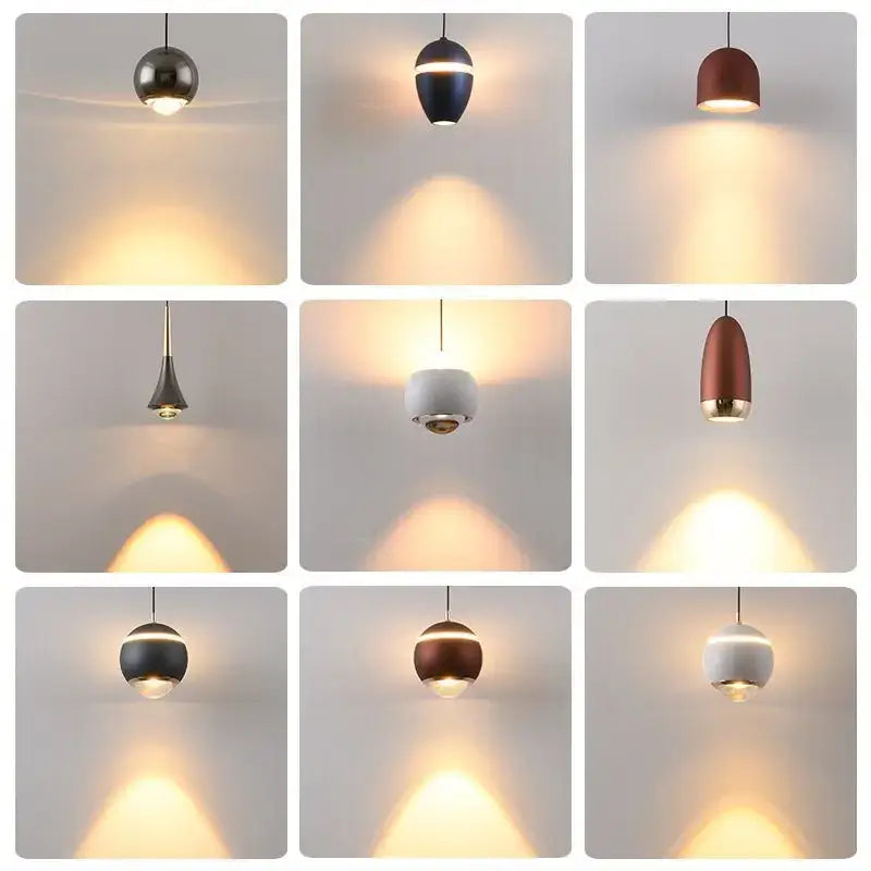 Decorbites led pendant lights with sleek metallic and matte finishes featuring warm illumination for modern interiors