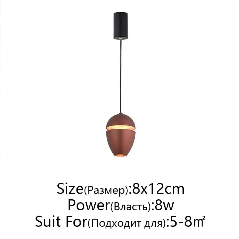 Modern copper-toned decorbites led pendant lights with sleek minimalist design and black cylindrical ceiling mount