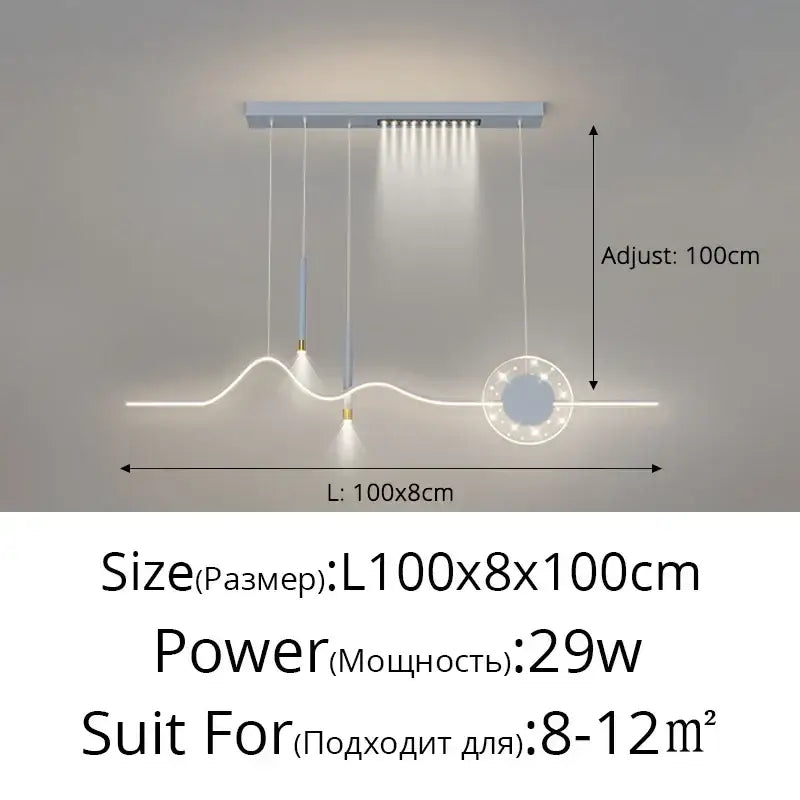 Modern minimalist decorbites led pendant lights with white rectangular mount and warm led glow for kitchen island decor