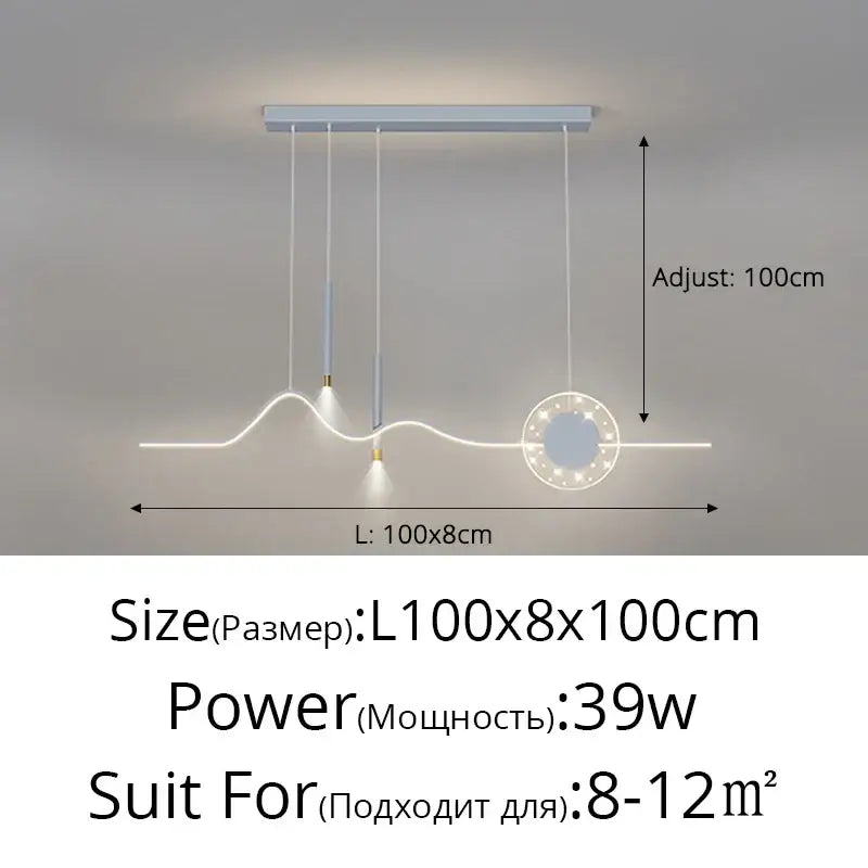 Modern minimalist white decorbites led pendant lights with rectangular fixture, cylindrical led bulbs, and circular ring light