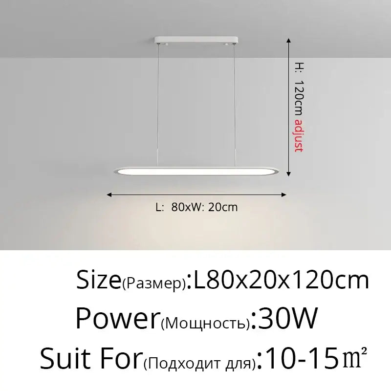 Modern minimalist white decorbites led pendant lights with sleek rectangular design and adjustable height for indoor lighting