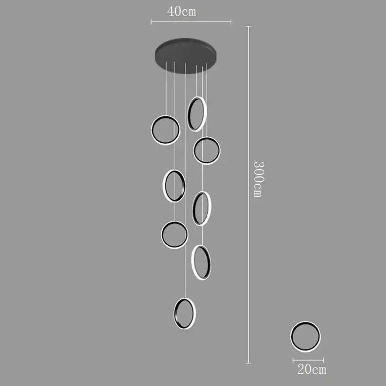 Modern black and white decorbites led pendant lights feature a sleek minimalist circular design ideal for living rooms