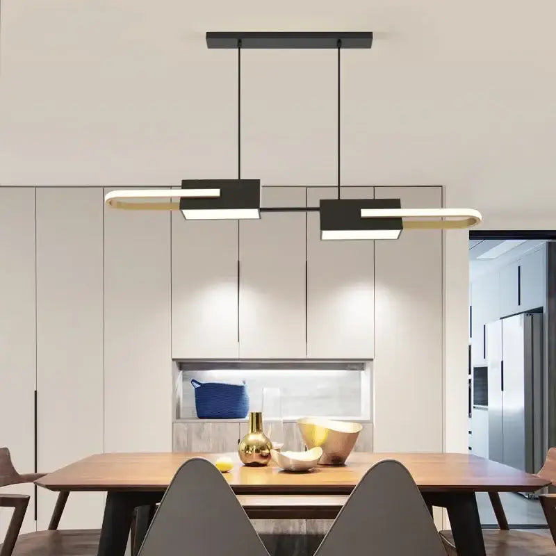 Modern black and gold geometric decorbites led pendant lights with sleek minimalist design for home décor lighting