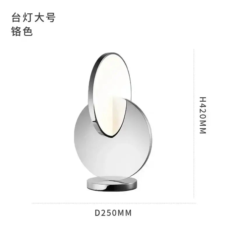 A sleek modern decorbites led pendant light with brushed metallic finish and overlapping circular glass panels for home decoration
