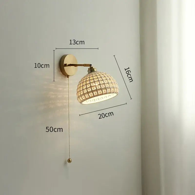 Antique brass-finished wall sconce with woven rattan shade from decorbites led petal wall modern nordic style light