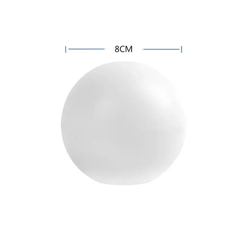An 8cm matte white spherical led pool ball light from DecorBites led pool with colorful remote control features