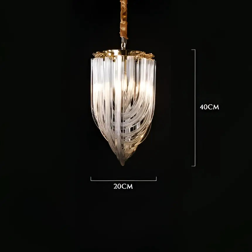 Elegant decorbites led postmodern gold silver chandelier with gold-toned metal frame and cascading clear crystal prisms for foyer lighting