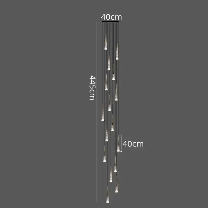 Modern minimalist pendant light with transparent crystal droplets and black mount by DecorBites led rain drop chandelier
