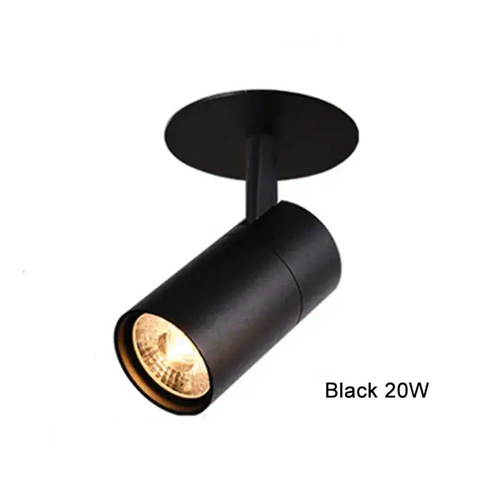 Black 20w matte finish cylindrical decorbites led recessed ceiling lights ideal for kitchen and shop ceiling lighting