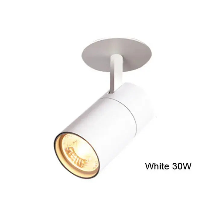 White cylindrical decorbites led recessed ceiling lights with sleek design and warm-toned bulb for kitchen use