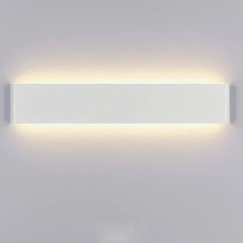Modern white decorbites led rectangle wall lamp with sleek minimalist design and warm ambient lighting for indoor use