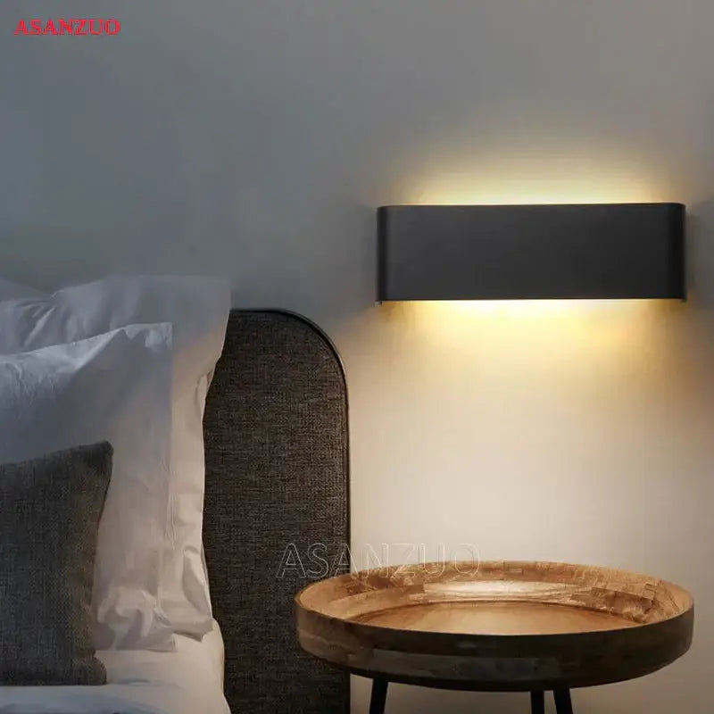 Black rectangular led rectangle wall lamp with sleek modern design for indoor living room and bathroom by decorbites wall lamps