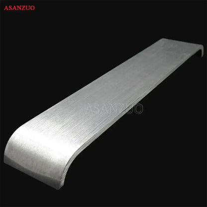 Silver-colored brushed metal decorbites led rectangle wall lamp with sleek curved design for indoor living room use