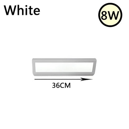White decorbites led rectangle wall lamp 8w 36cm anti-dazzle bedside led rectangle wall light panel