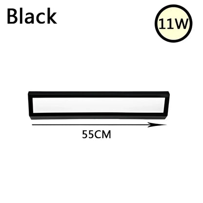 Black decorbites led rectangle wall lamp with 11w power and anti-dazzle design for bedside lighting
