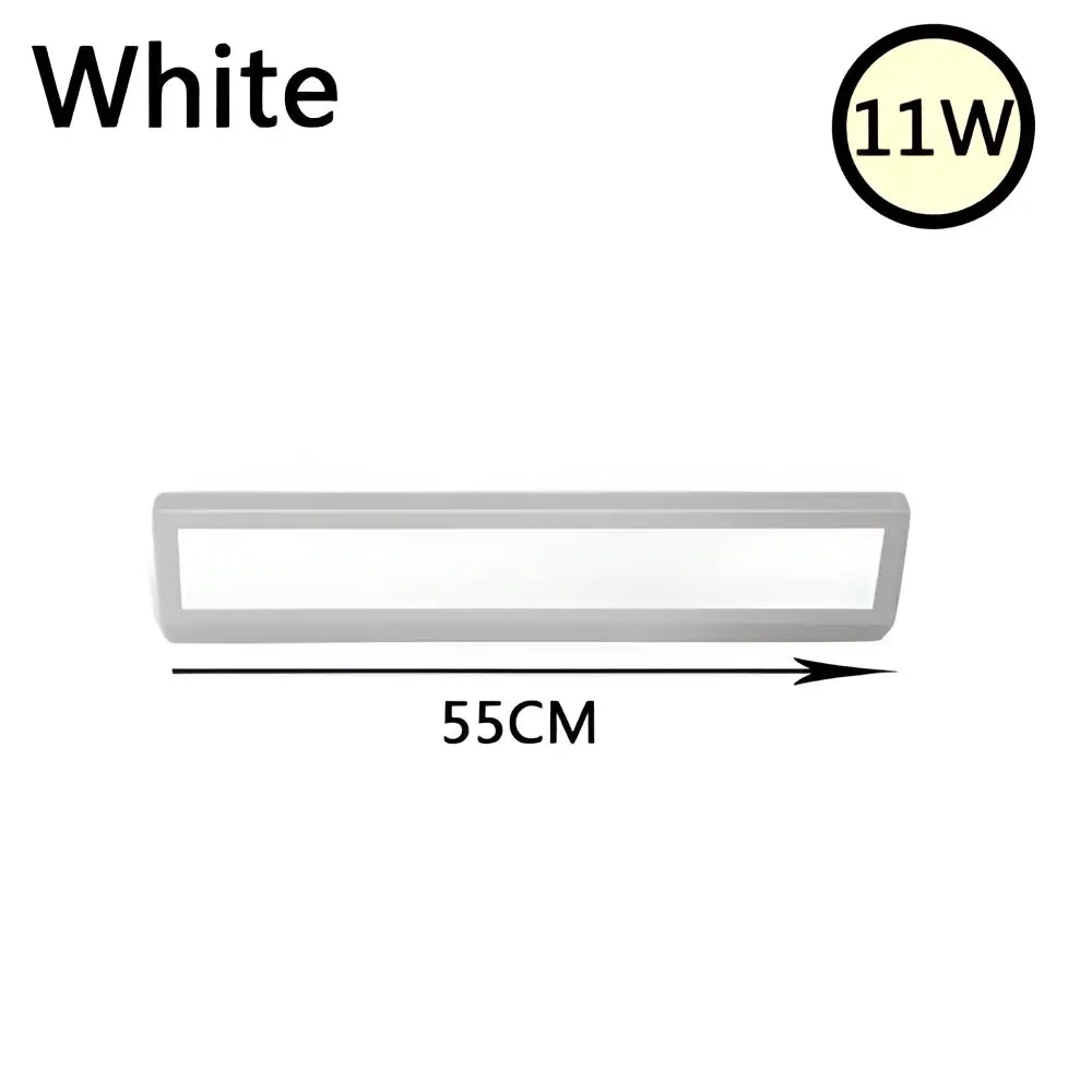 White rectangular decorbites led rectangle wall lamp with sleek modern design 11w power anti-dazzle bedside light