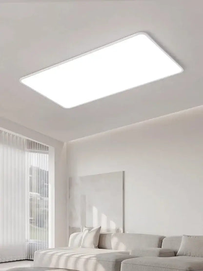 White rectangular decorbites led rectangular ceiling light fixture for modern minimalist living room and bedroom decor
