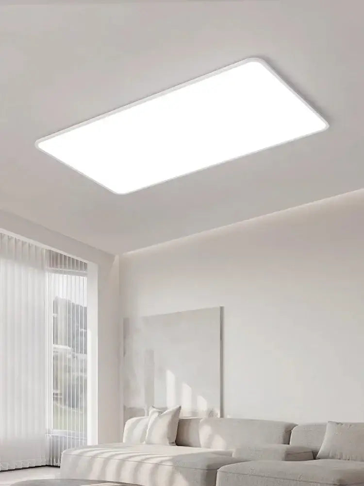 White rectangular decorbites led rectangular ceiling light fixture for modern minimalist living room and bedroom decor