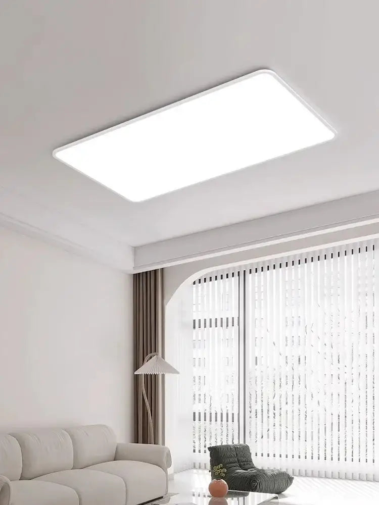 Modern white decorbites led rectangular ceiling light with sleek minimalist design for living room and bedroom decor