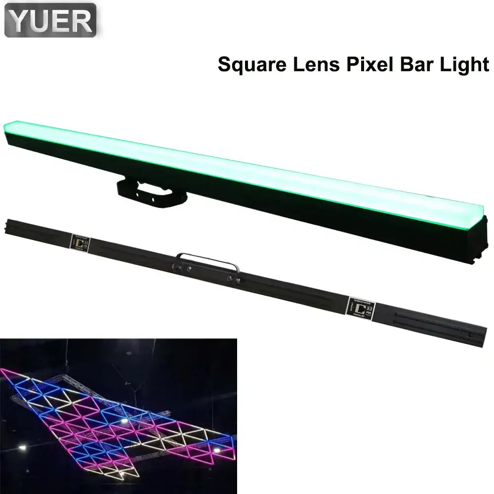 Black yuer square decorbites led pixel bar light with sleek design and glowing green led strip for dj party use
