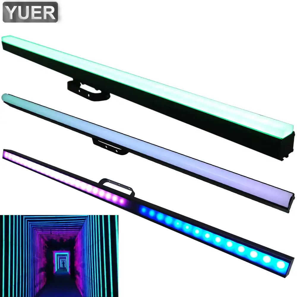Black decorbites led pixel bar light with adjustable rgb colors and handle for easy transport ideal for parties and clubs