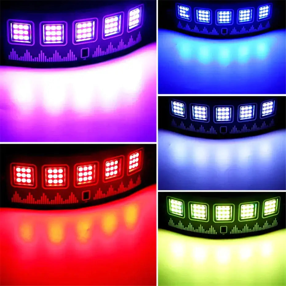 Decorbites led rgb flexible light strip with black casing and bright white leds in vibrant rgb disco strobe colors