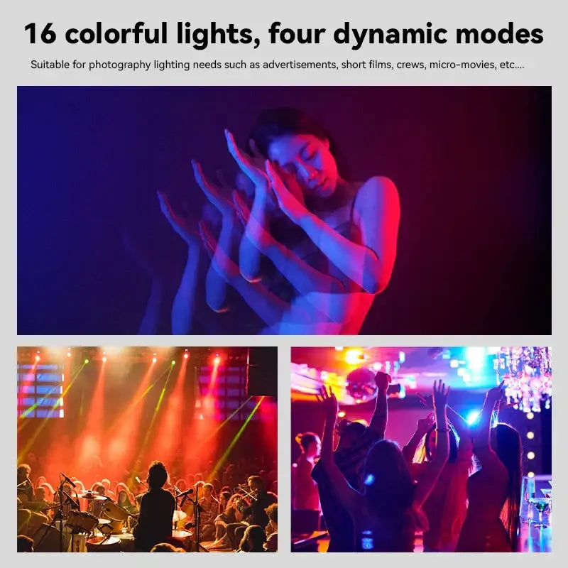 A sleek decorbites led rgb spotlight with 16 colorful lights and four modes for vibrant ktv bar and disco lighting effects