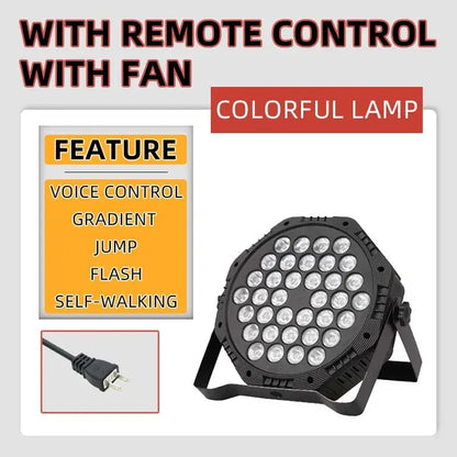 Black octagonal decorbites led rgb spotlight with 36 bright circular lights for ktv bar disco lighting