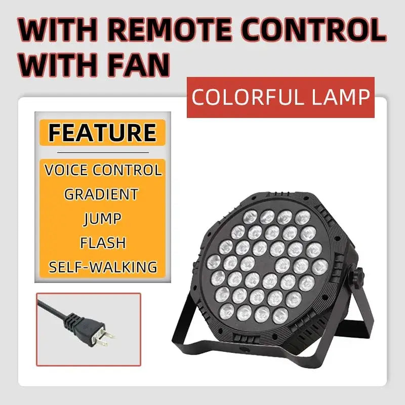 Black octagonal decorbites led rgb spotlight with 36 bright circular lights for ktv bar disco lighting