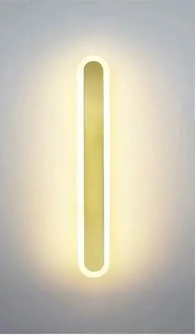A sleek decorbites led rgb wall light with warm yellow glow and minimalist oval frame for indoor decoration