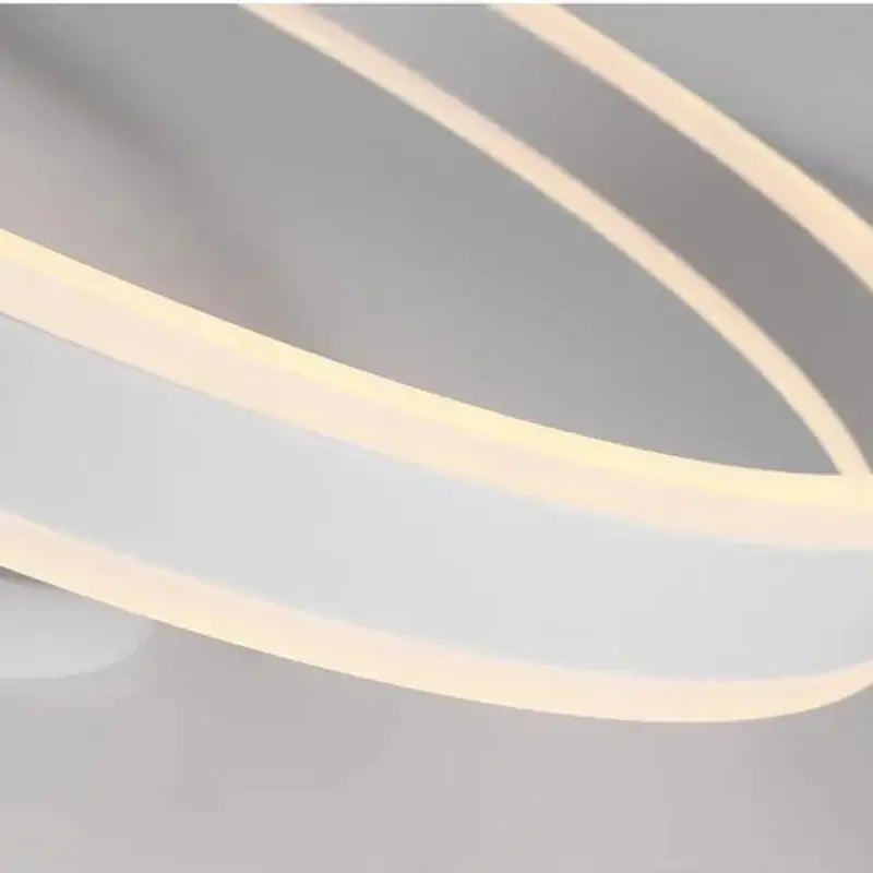 Modern minimalist decorbites™ led ring chandelier with three warm white concentric led rings for dining living bedroom decor