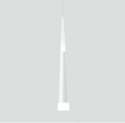 A sleek modern white led ring chandelier with tapered cylindrical design and frosted glass diffuser for villa decor lighting