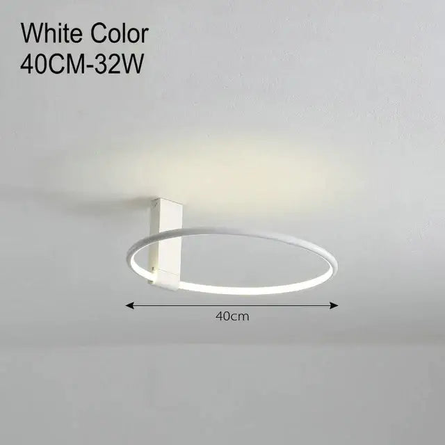 White decorbites™ led round ceiling lamp with 32w power minimalist aluminum design in black white and gold