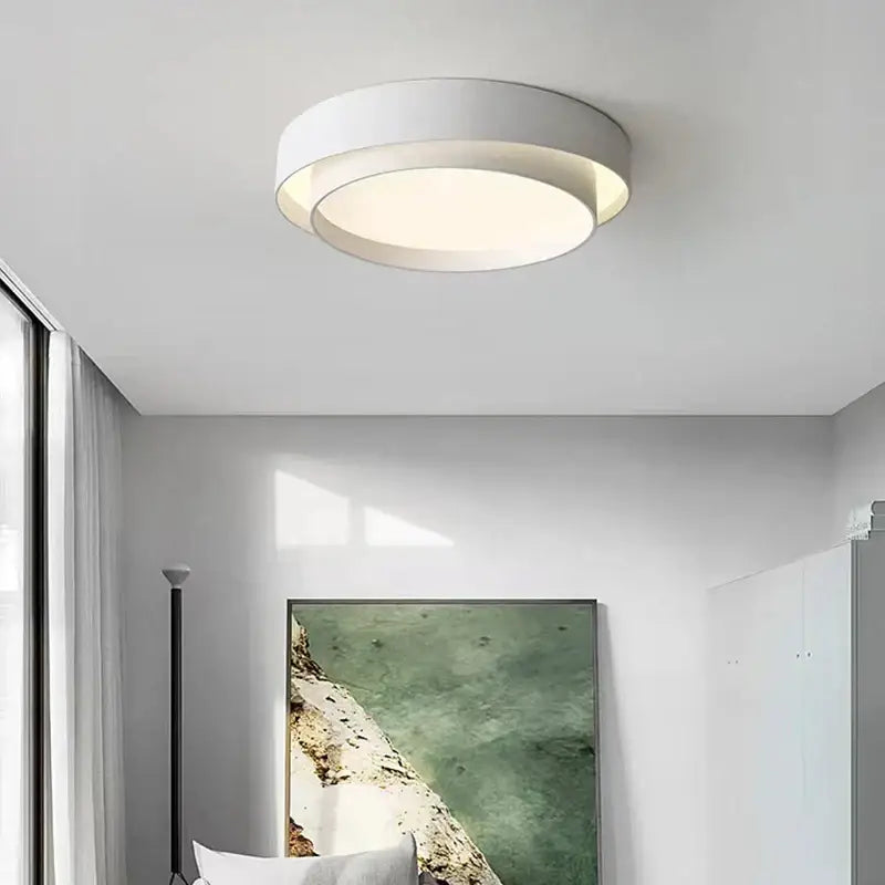 Modern white decorbites led round ceiling light with sleek minimalist design for living room bedroom study