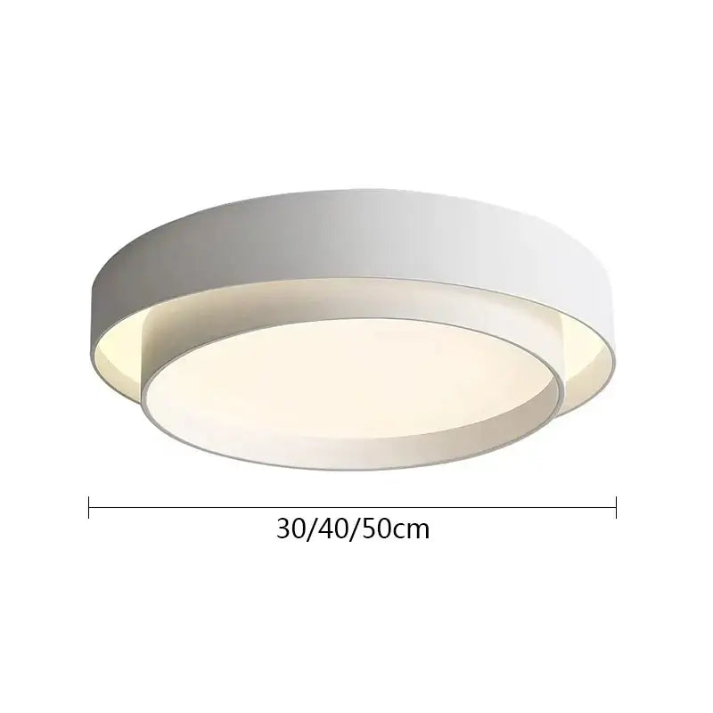 Modern white DecorBites™ LED round ceiling light with sleek minimalist design and soft diffused illumination