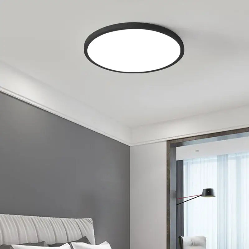Decorbites™ black led round ceiling light with bright white center for modern kitchen living room bedroom use