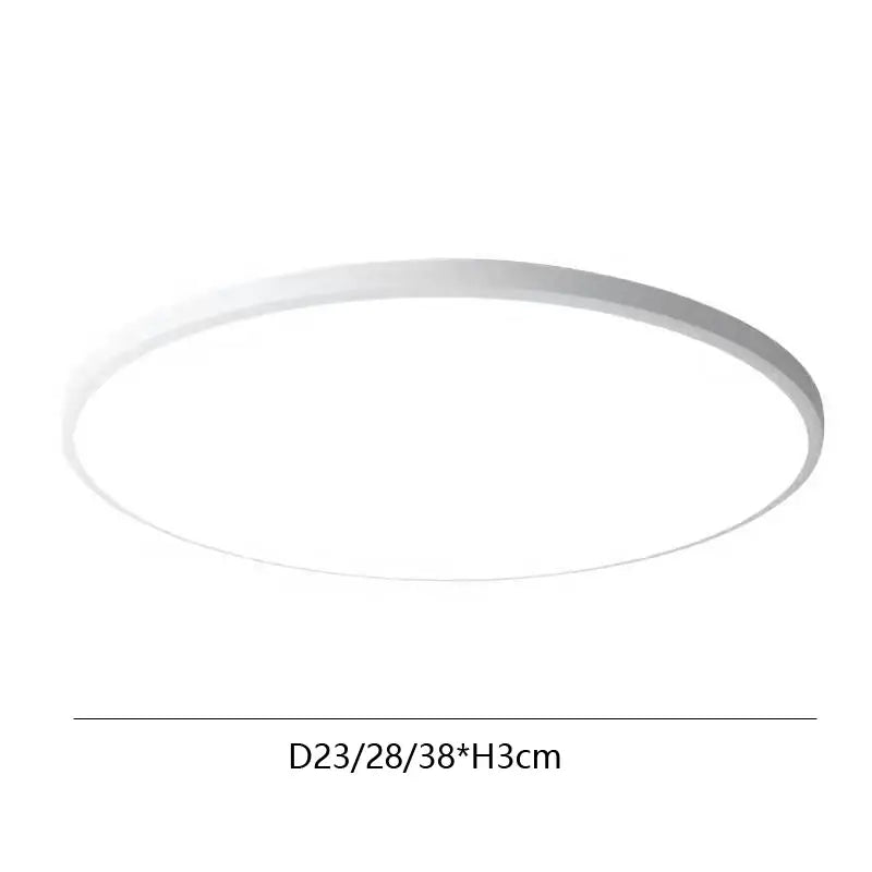 Minimalist white DecorBites™ LED round ceiling light with sleek modern design for kitchen living room and bedroom use