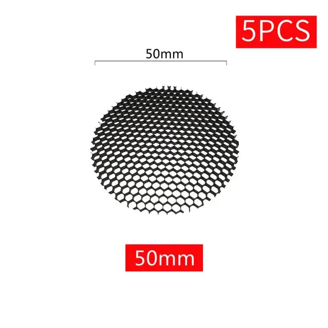 Black circular honeycomb mesh grilles 50mm for decorbites led round recessed ceiling mount downlight accessory
