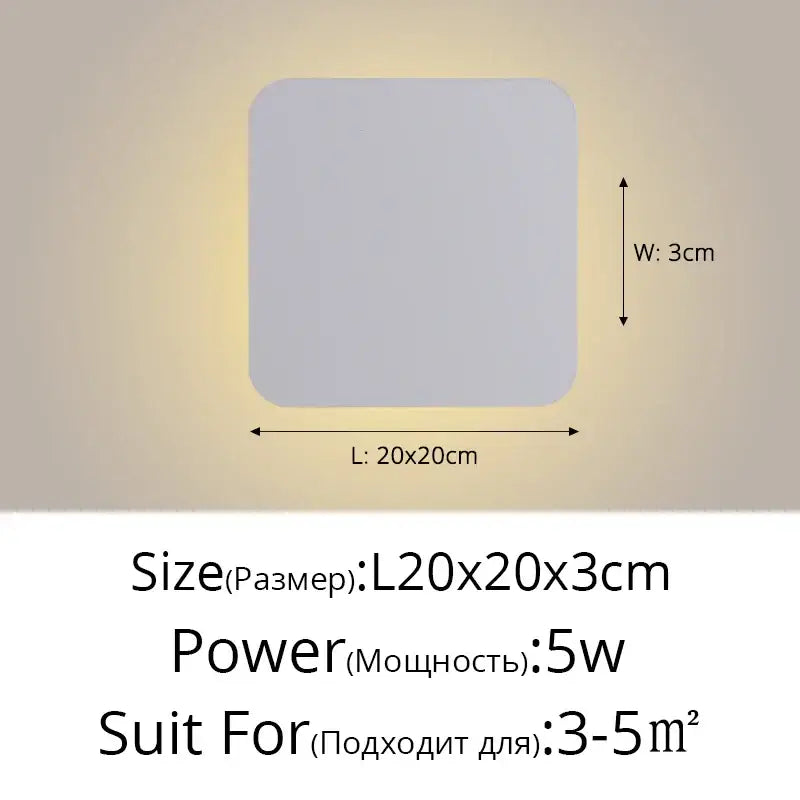 Square minimalist decorbites led round touch wall lamps with sleek white finish and warm glow for bedroom and aisle decor