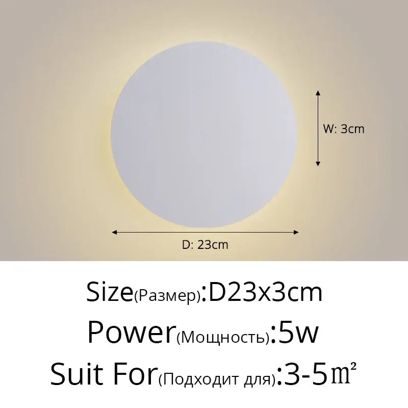 Circular wall lamps decorbites led round touch with soft white diffuser and warm glow for bedroom and aisle decor
