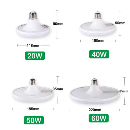 White decorbites led round ufo ceiling lamp bulbs in various wattage and size options for bright indoor lighting