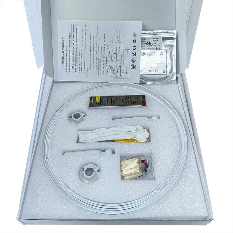 White led light strip with integrated circuit board and mounting hardware in decorbites led skyline ceiling wall lamp box