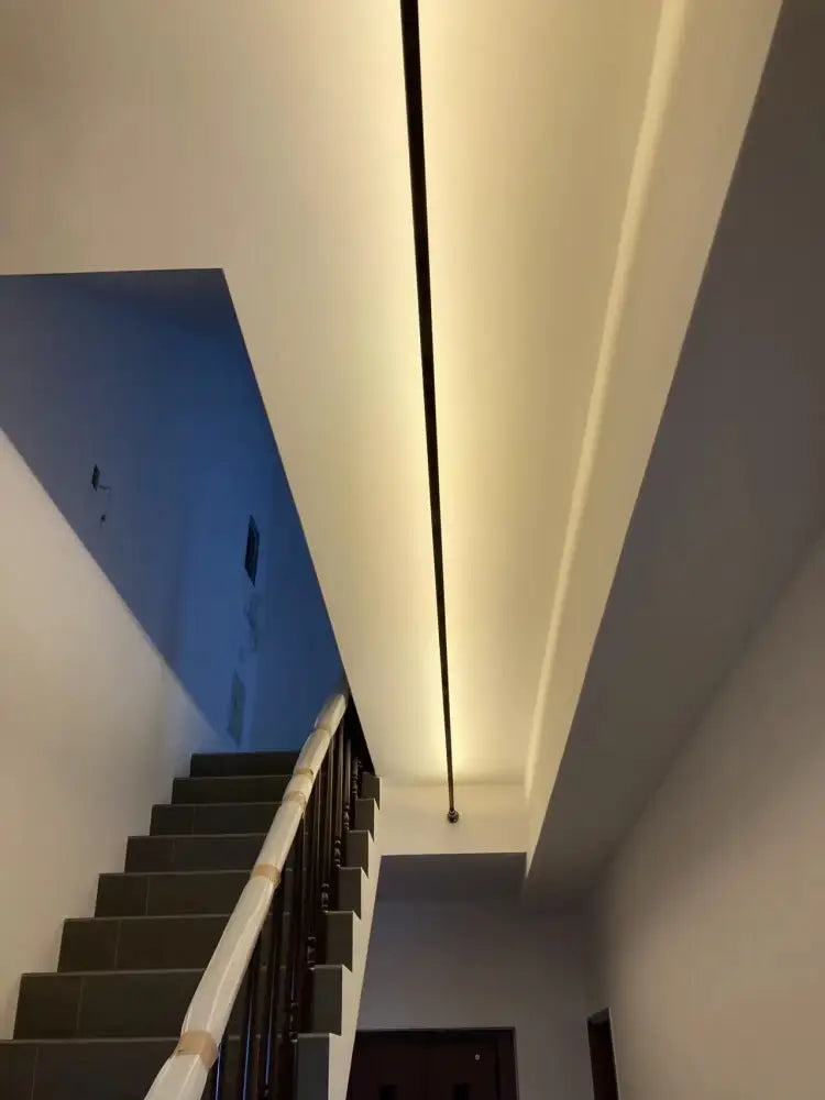 A sleek warm glow decorbites led skyline ceiling wall lamp with modern linear led light strip for home decor