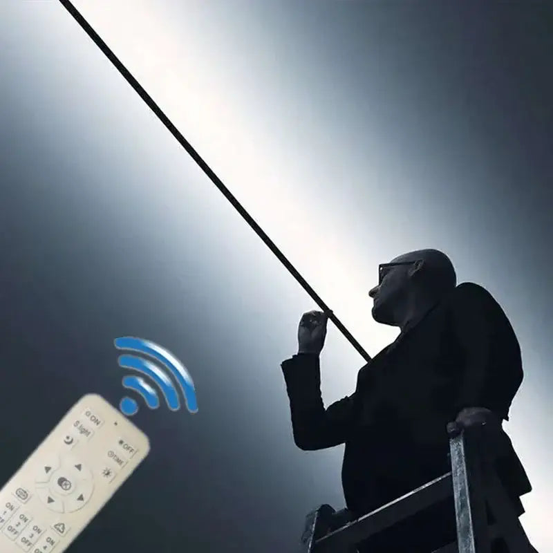 A sleek off-white remote control with minimalist design for decorbites led skyline linear wall lighting system
