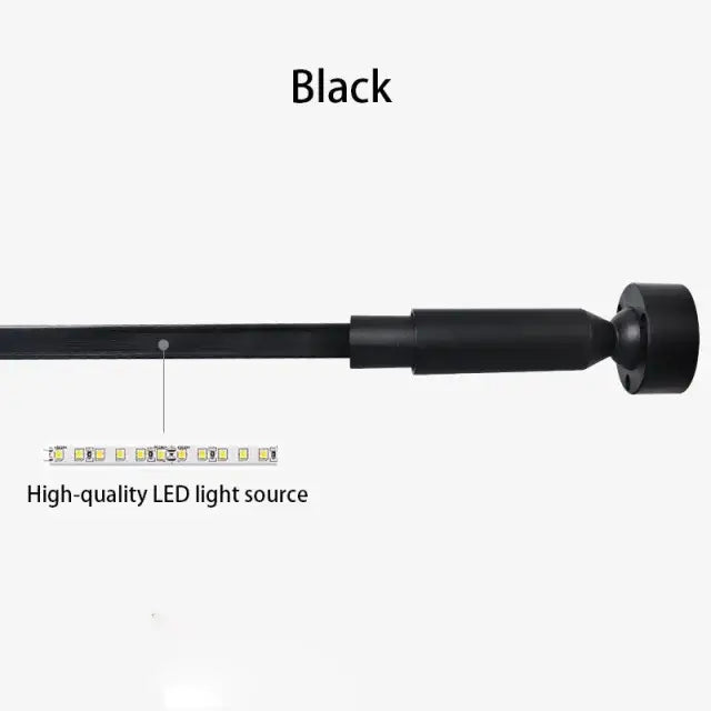 Black cylindrical decorbites led skyline linear wall light with integrated high-quality led source for minimalist decor