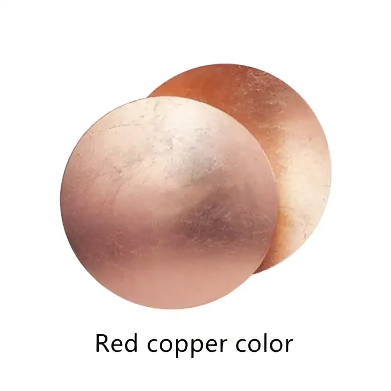 Red copper-colored circular metal discs with brushed finish in decorbites led solar eclipse wall lamp for modern lighting