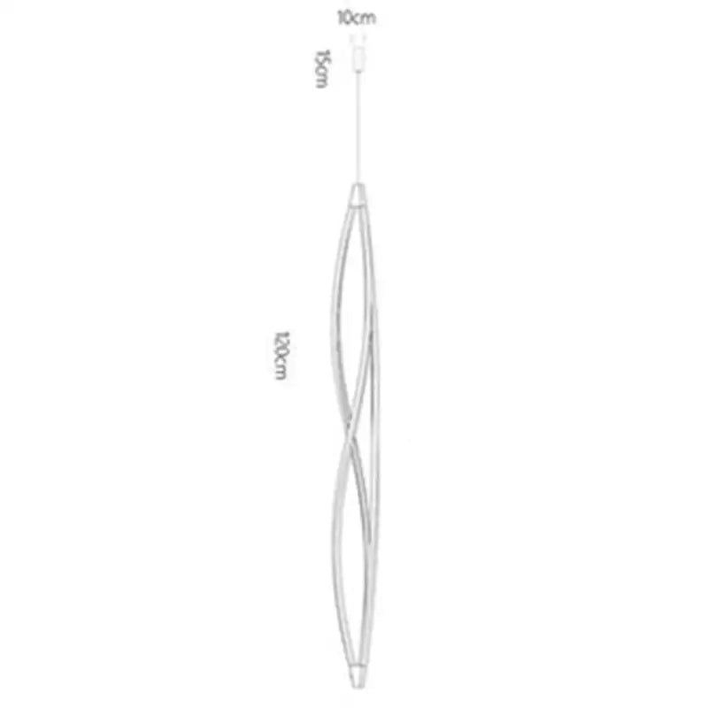 Silver twisted metal led spiral aluminum pendant light fixture by decorbites for modern home and office decor