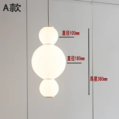 Modern minimalist decorbites led spiral ball pendant with three frosted glass spheres for bedroom kitchen dining room
